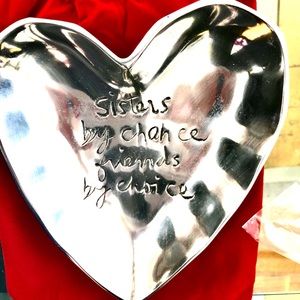 Sisters By Chance Friends By Choice silver heart